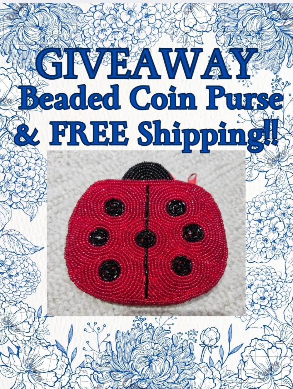 GIVEAWAY! Beaded Coin Purse + FREE SHIPPING!!🎉